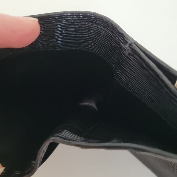 Nina Ricci Card Bill Holder Black Wallet Compact Kisslock Leather Vintage Italia - Picture 6 of 12